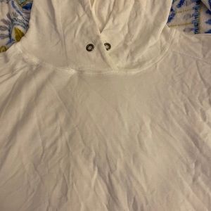 Oversized white soft beach hoodie